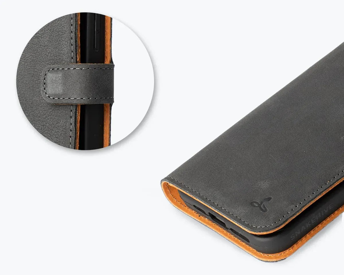 Snakehive Vintage Wallet Apple iPhone 15 Pro Max - Vintage Leather Wallet Phone Case iPhone 15 Pro Max | Leather Wallet Case | Snakehive