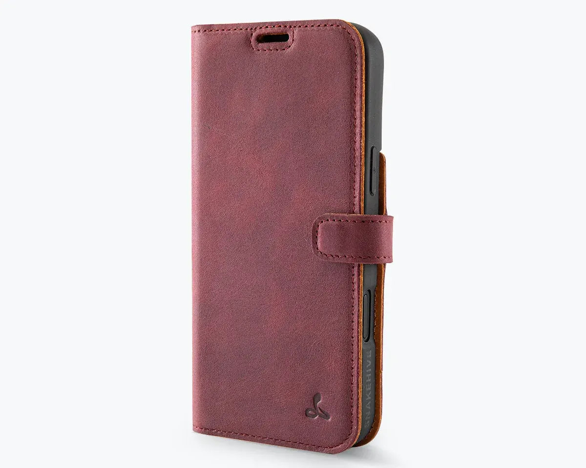 Snakehive Vintage Wallet Apple iPhone 16 Pro Max - Vintage Leather Wallet Phone Case Vintage Leather Wallet Case for Apple iPhone 16 Pro Max