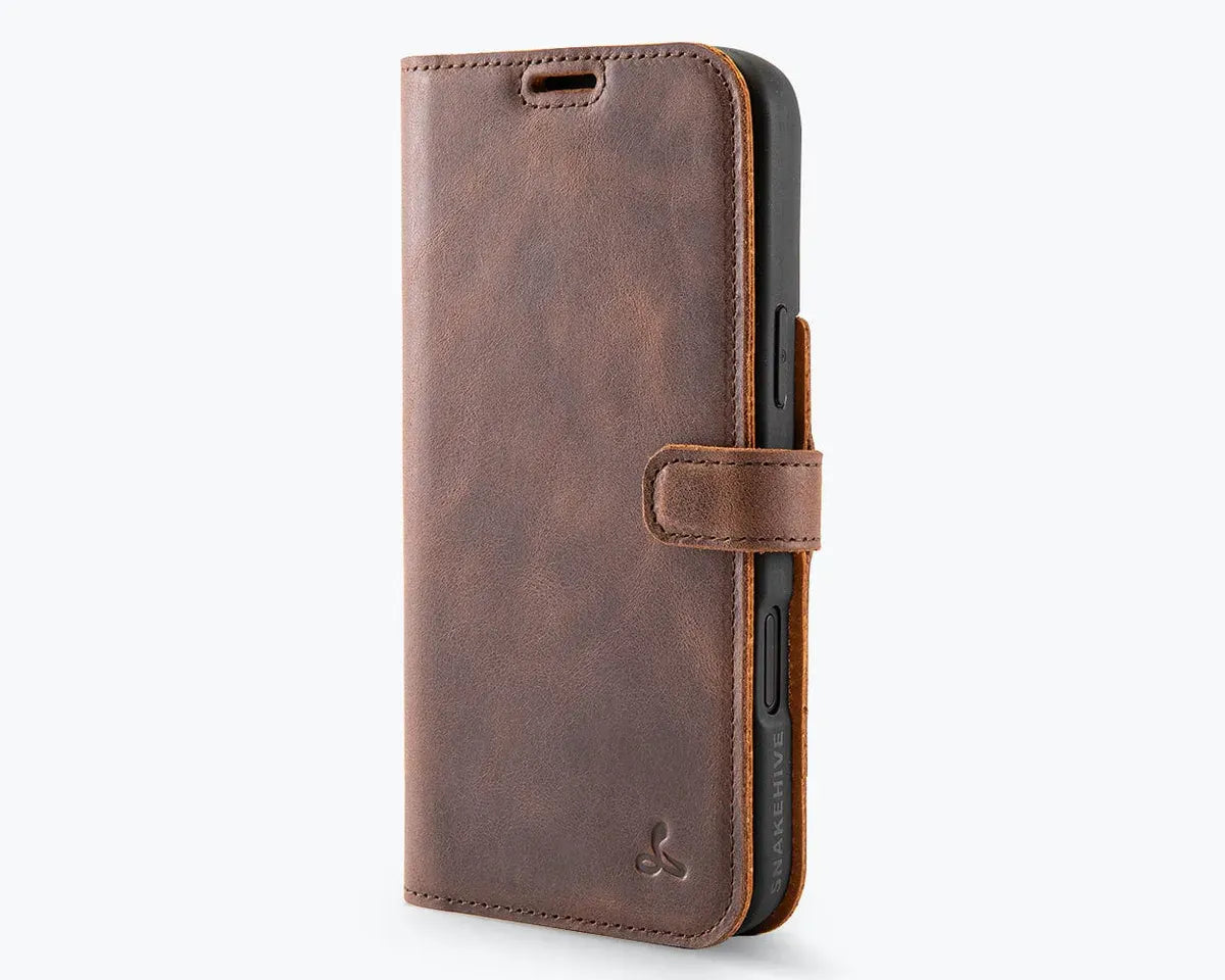 Snakehive Vintage Wallet Apple iPhone 16 Pro Max - Vintage Leather Wallet Phone Case Vintage Leather Wallet Case for Apple iPhone 16 Pro Max