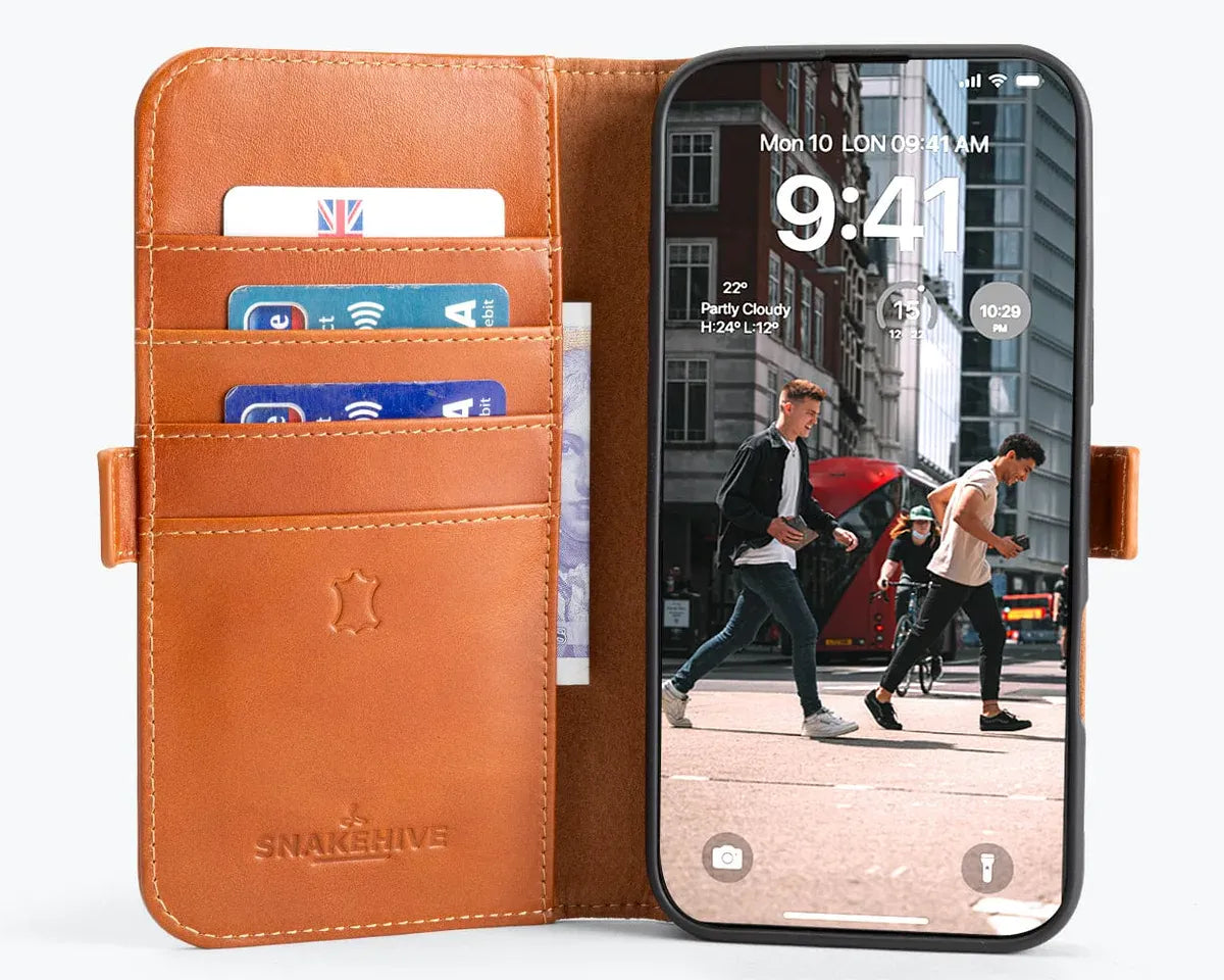 Snakehive Metro Wallet Apple iPhone 16 Pro Max - Metro Leather Wallet Phone Case Metro Leather Wallet Phone Case for Apple iPhone 16 Pro Max