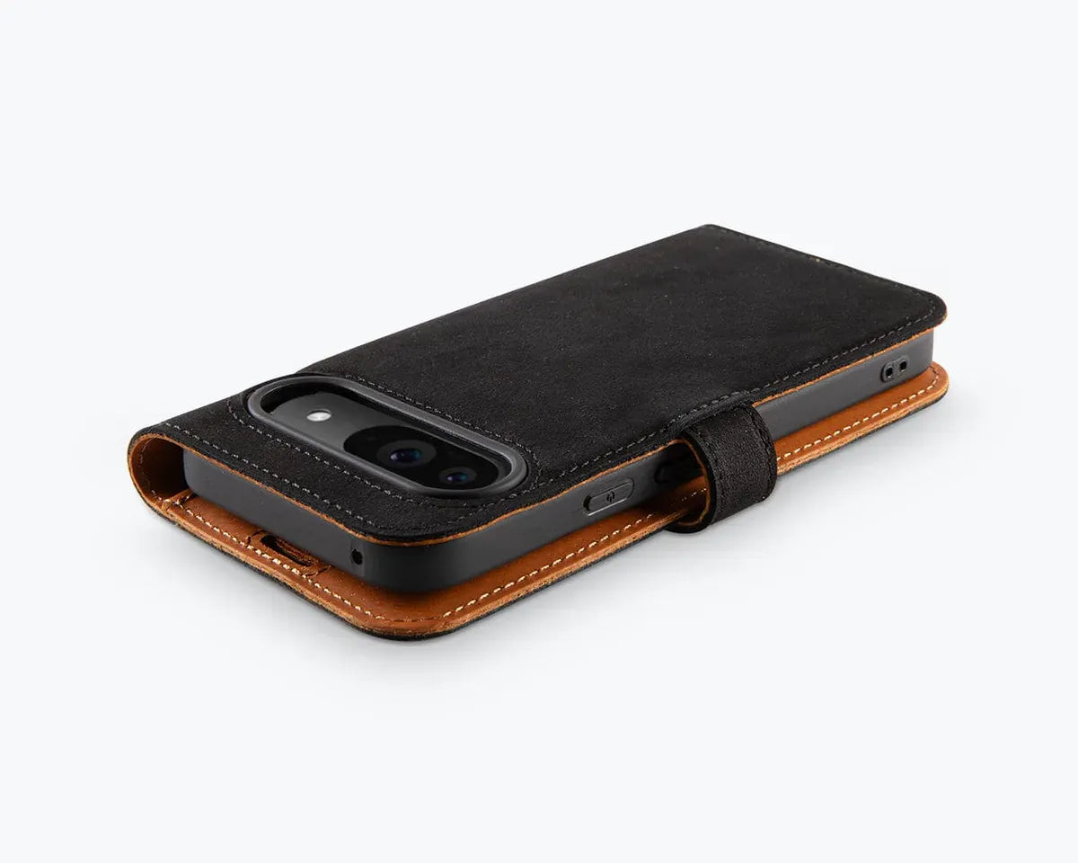 Snakehive Vintage Wallet Google Pixel 9 - Vintage Leather Wallet Phone Case Vintage Leather Wallet Case for Google Pixel 9