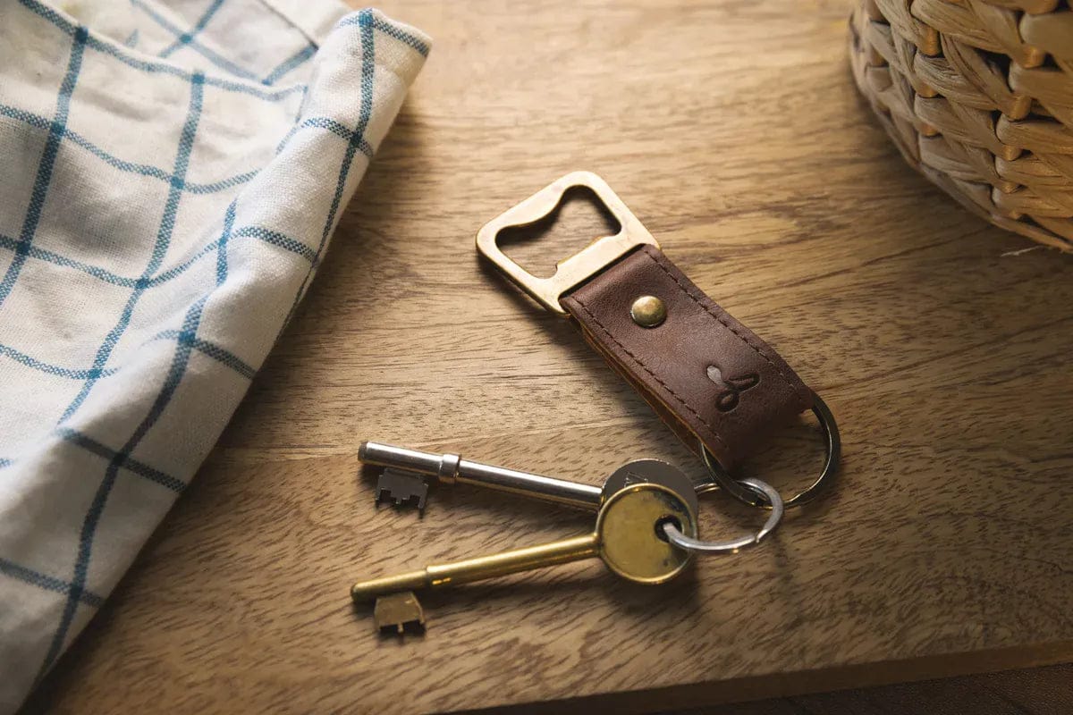 Snakehive Accessories Leather Bottle Opener Vintage Leather Bottle Opener | Leather Accessories