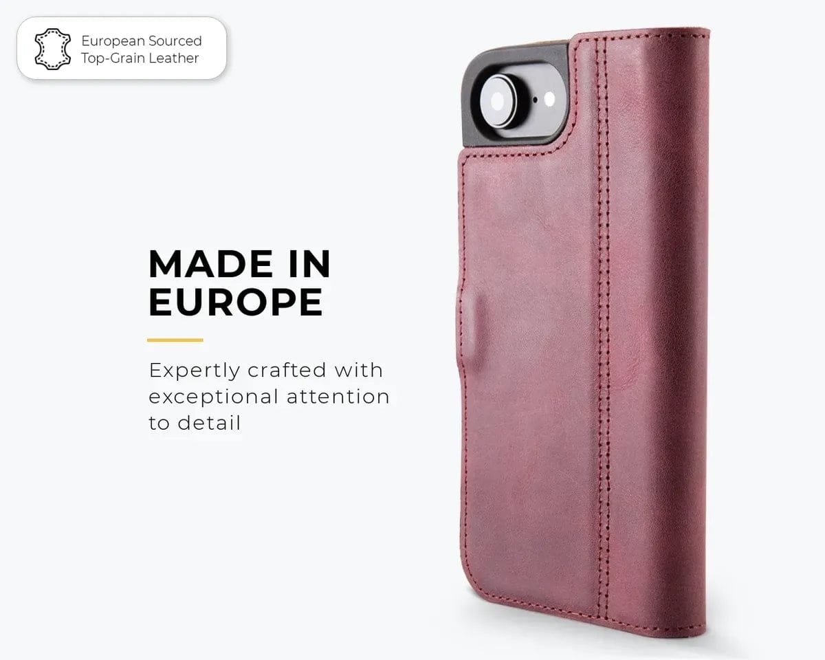 Snakehive Vintage Wallet Apple iPhone 17e / 16e - Vintage Leather Wallet Phone Case Vintage Leather Wallet Case for Apple iPhone 17e / 16e