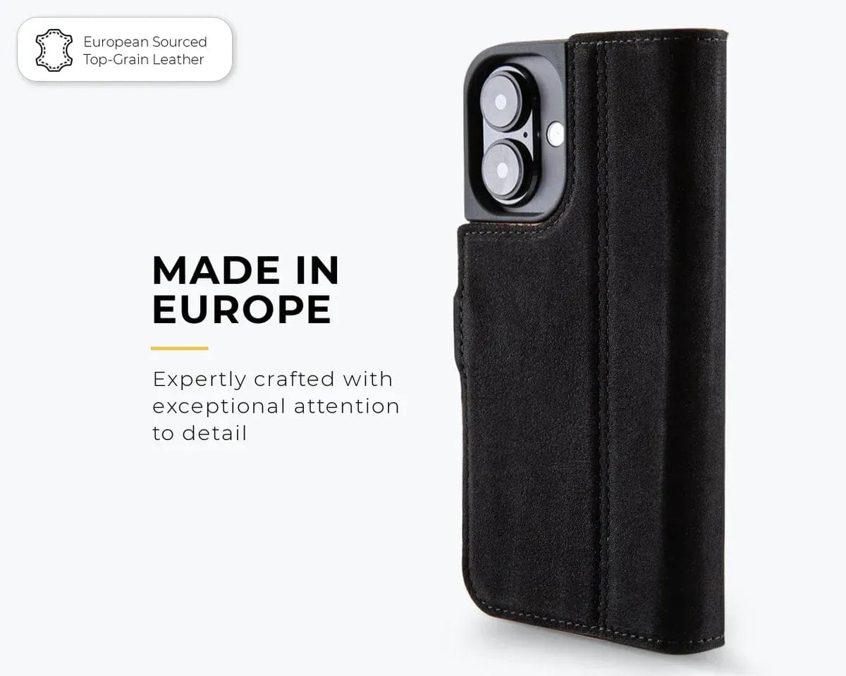 Snakehive Vintage Wallet Apple iPhone 17 - Vintage Leather Wallet Phone Case Vintage Leather Wallet Case for Apple iPhone 17