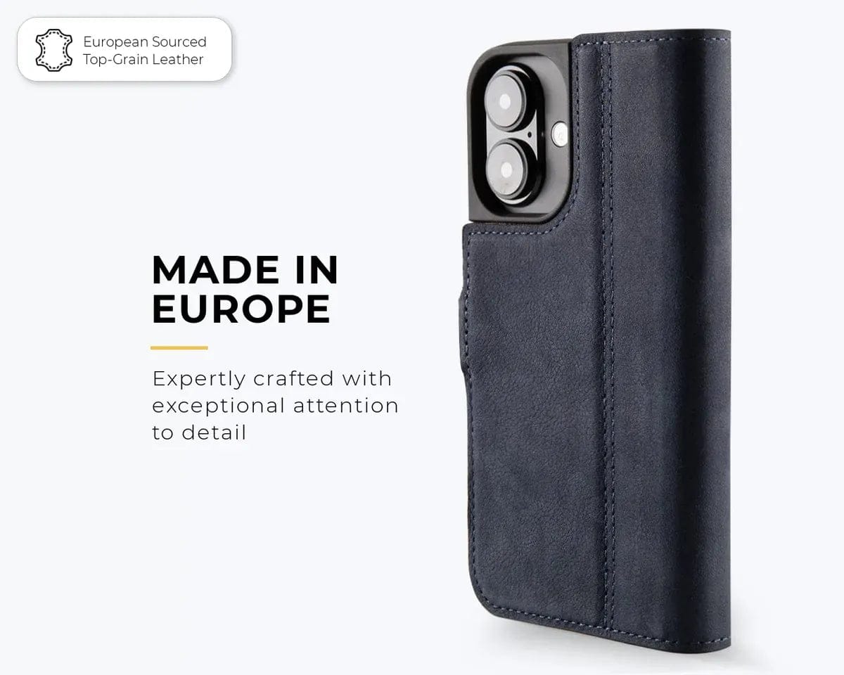 Snakehive Vintage Wallet Apple iPhone 17 - Vintage Leather Wallet Phone Case Vintage Leather Wallet Case for Apple iPhone 17