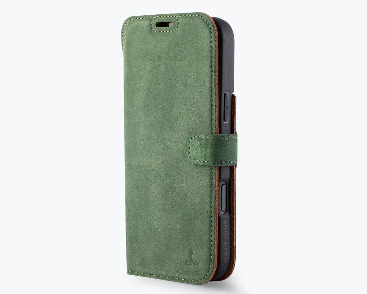 Snakehive Vintage Wallet Apple iPhone 17 Pro Max - Vintage Leather Wallet Phone Case Vintage Leather Wallet Case for Apple iPhone 17 Pro Max
