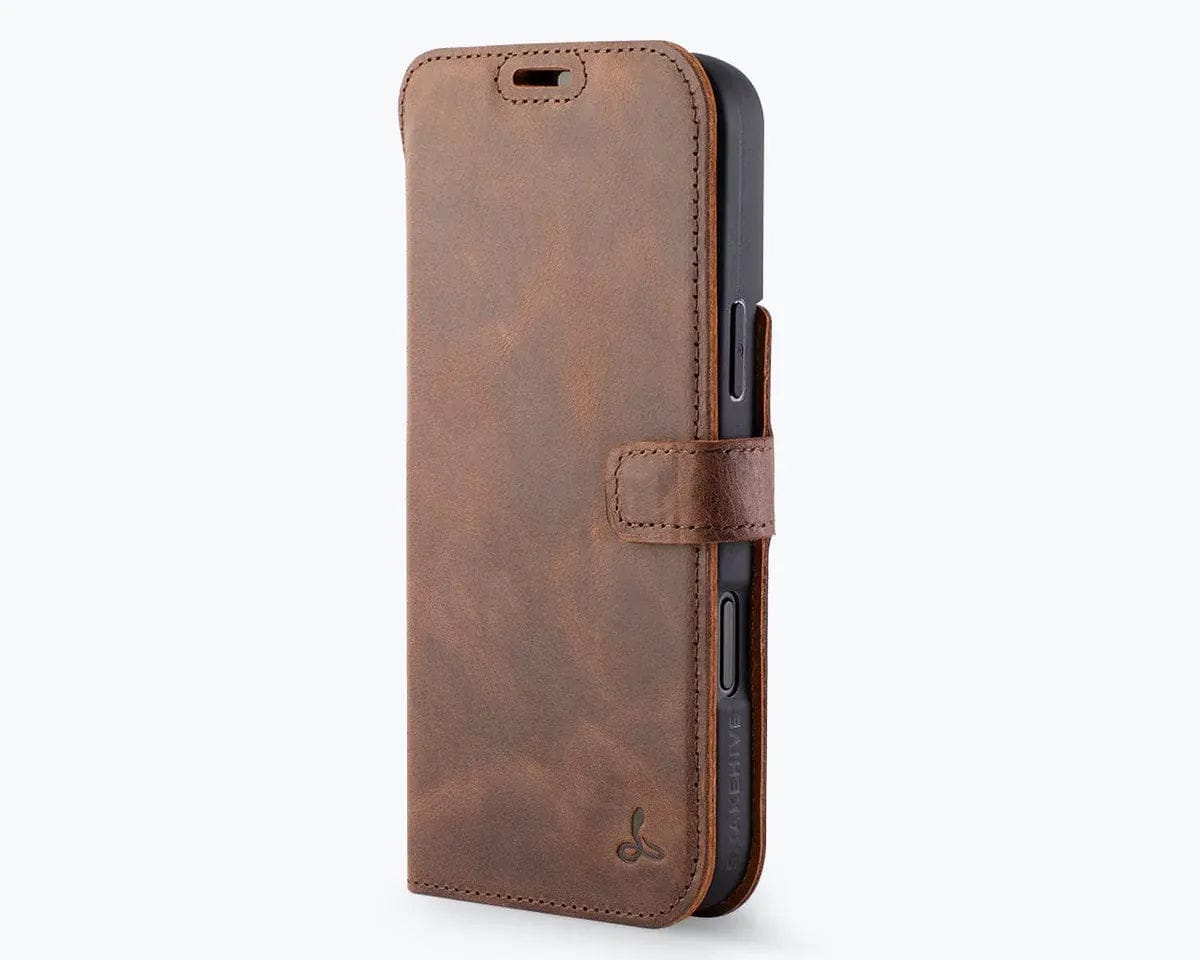 Snakehive Vintage Wallet Apple iPhone 17 Pro Max - Vintage Leather Wallet Phone Case Vintage Leather Wallet Case for Apple iPhone 17 Pro Max