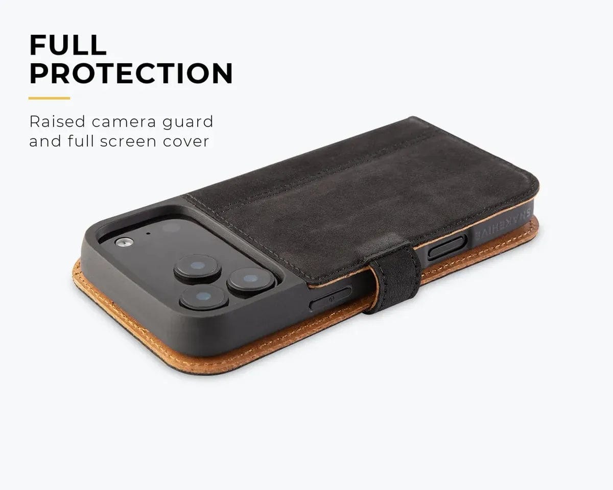 Snakehive Vintage Wallet Apple iPhone 17 Pro Max - Vintage Leather Wallet Phone Case Vintage Leather Wallet Case for Apple iPhone 17 Pro Max