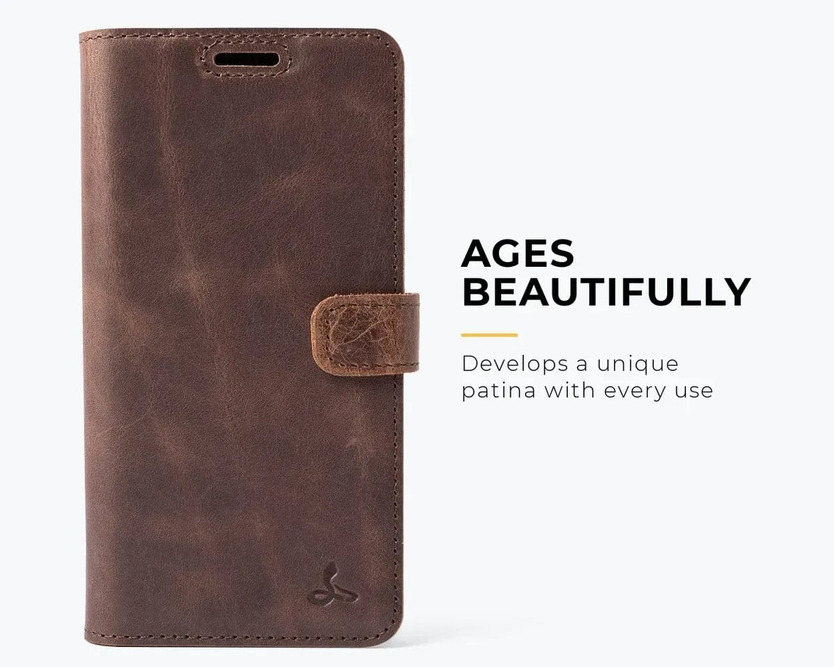 Snakehive Vintage Wallet Samsung Galaxy S26 - Vintage Leather Wallet Phone Case Vintage Leather Wallet Case for Samsung Galaxy S26