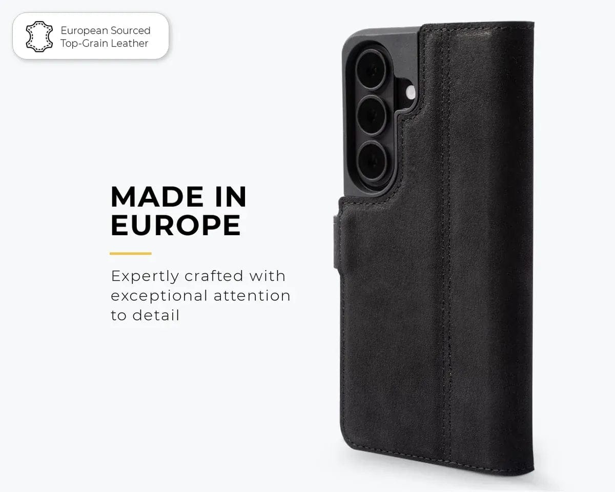 Snakehive Vintage Wallet Samsung Galaxy S26 - Vintage Leather Wallet Phone Case Vintage Leather Wallet Case for Samsung Galaxy S26