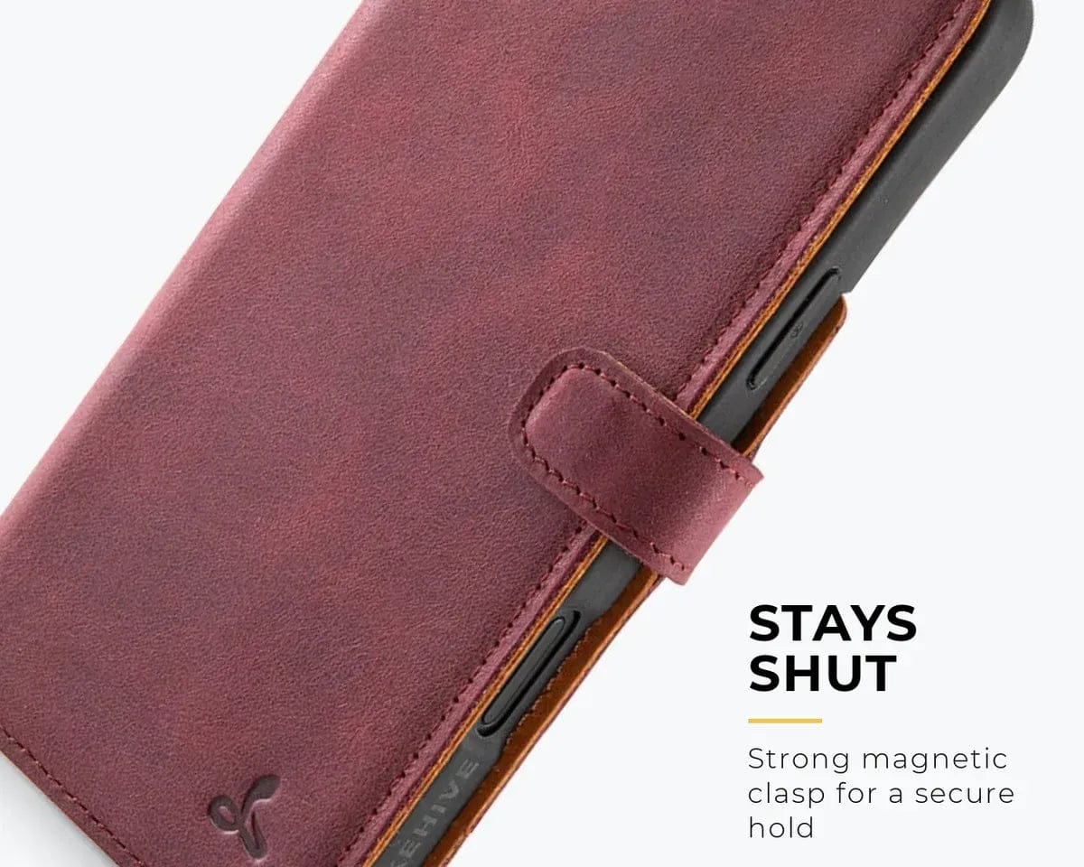 Snakehive Vintage Wallet Apple iPhone 16 Pro Max - Vintage Leather Wallet Phone Case Vintage Leather Wallet Case for Apple iPhone 16 Pro Max