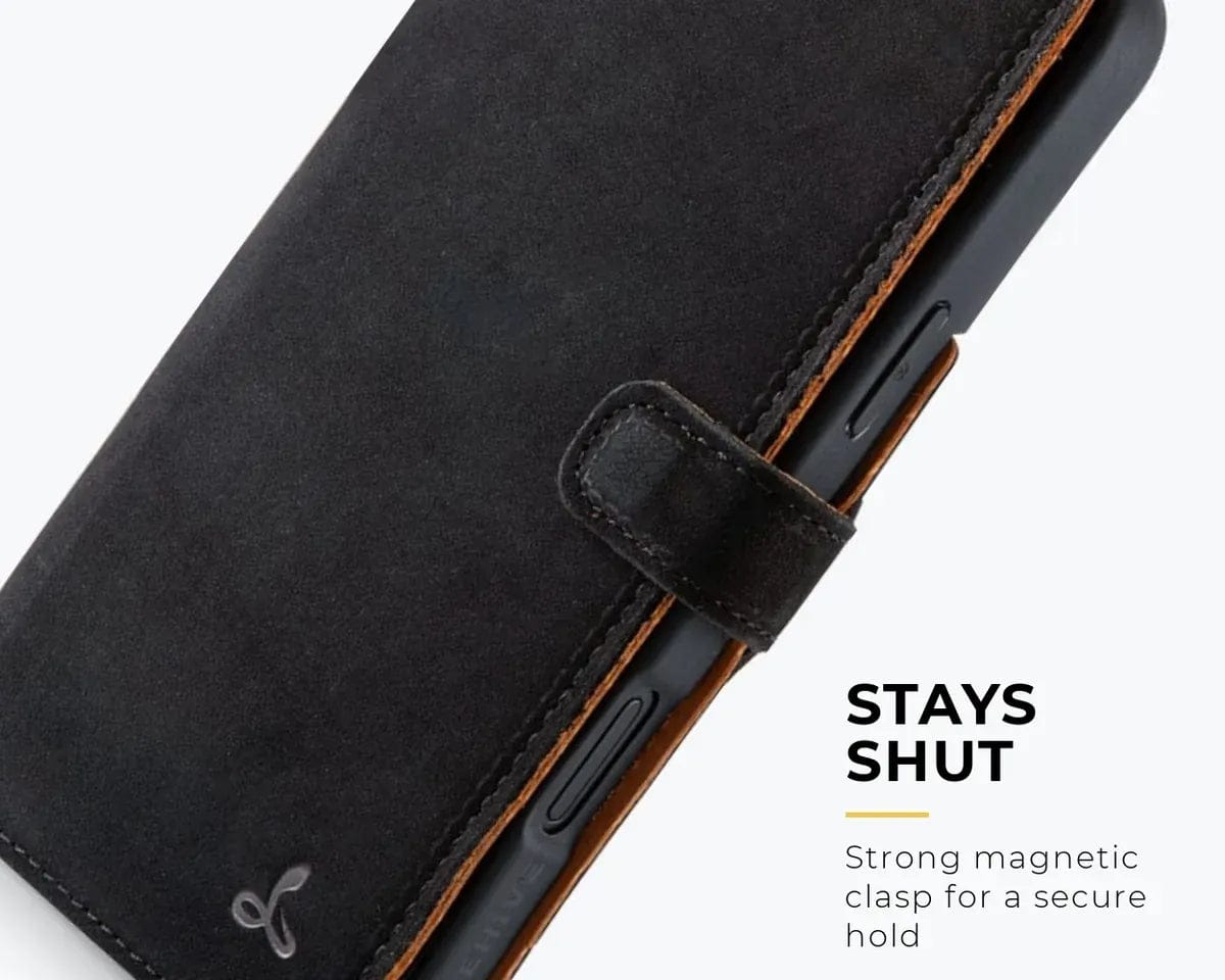 Snakehive Vintage Wallet Apple iPhone 16 Pro Max - Vintage Leather Wallet Phone Case Vintage Leather Wallet Case for Apple iPhone 16 Pro Max
