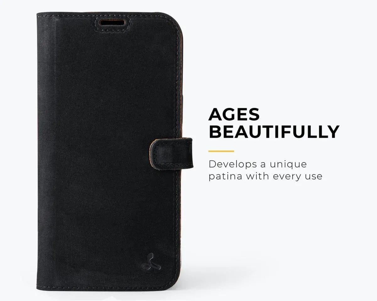 Snakehive Vintage Wallet Apple iPhone 16 Pro Max - Vintage Leather Wallet Phone Case Vintage Leather Wallet Case for Apple iPhone 16 Pro Max