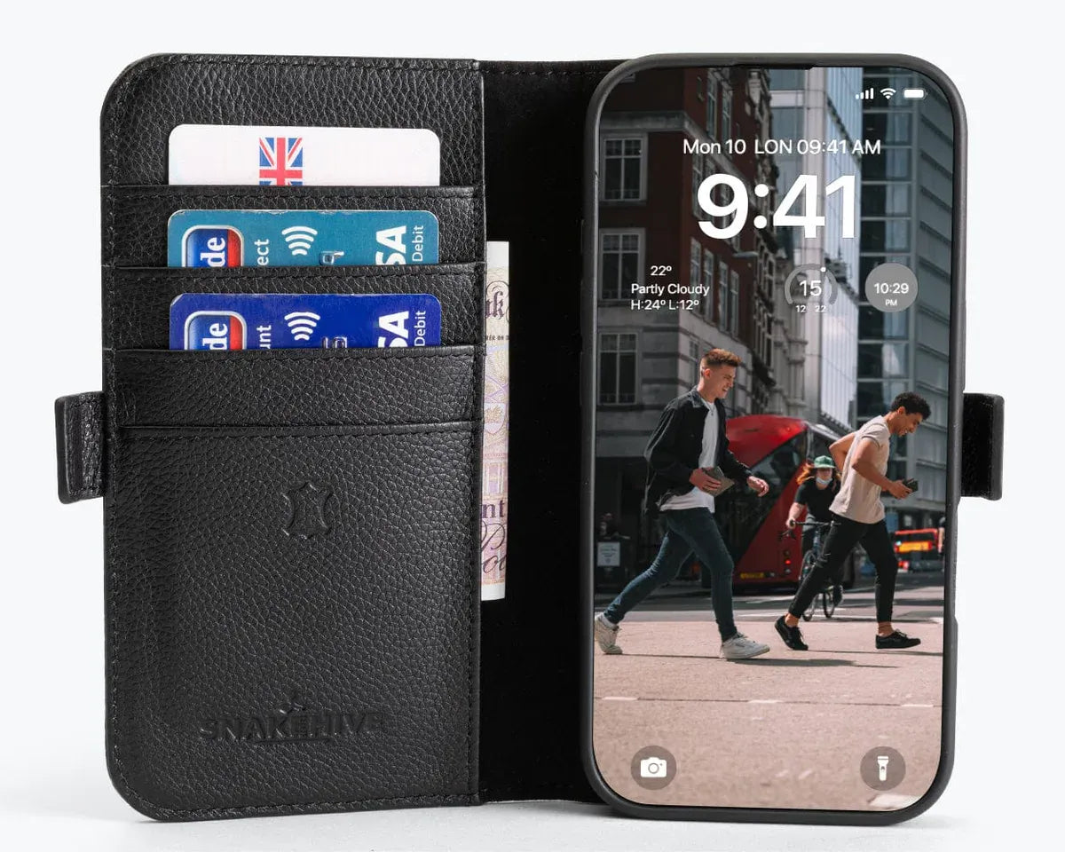 Snakehive Metro Wallet Apple iPhone 16 - Metro Leather Wallet Phone Case Metro Leather Wallet Phone Case for Apple iPhone 16