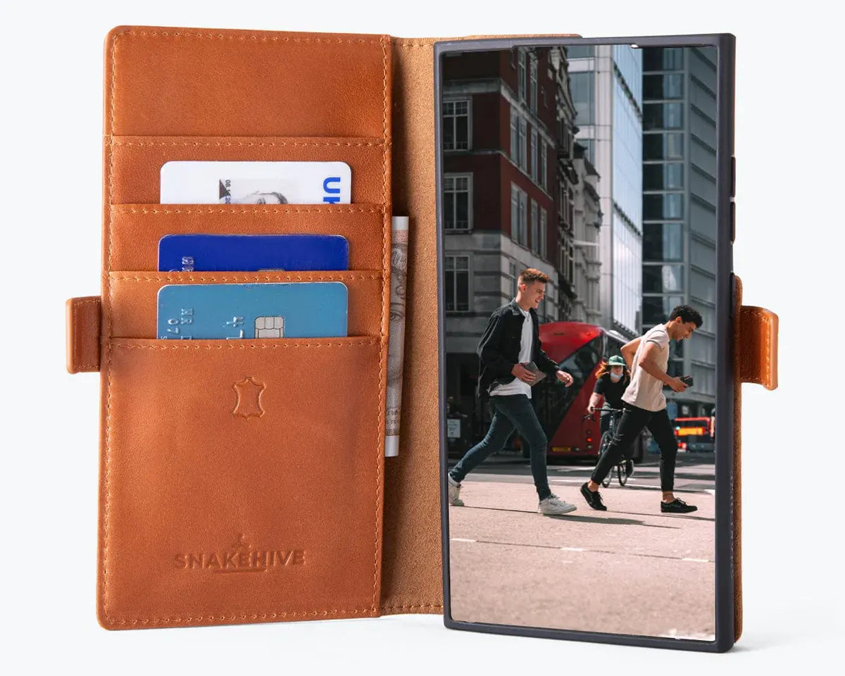 Snakehive Metro Wallet Samsung Galaxy S24 Ultra - Metro Leather Wallet Phone Case Metro Leather Wallet Phone Case for Samsung Galaxy S24 Ultra