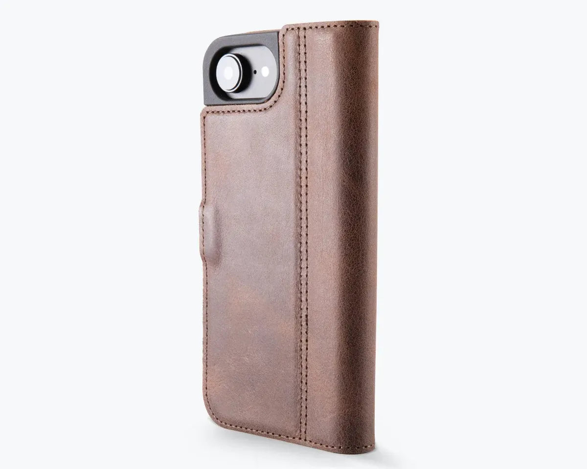 Snakehive Vintage Wallet Apple iPhone 17e / 16e - Vintage Leather Wallet Phone Case Vintage Leather Wallet Case for Apple iPhone 17e / 16e