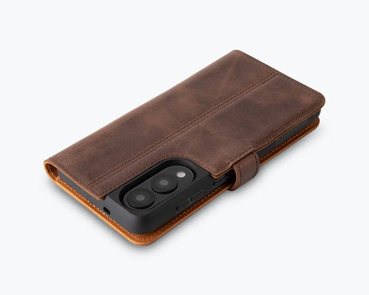 Snakehive Vintage Wallet Samsung Galaxy S25 Edge - Vintage Leather Wallet Phone Case Vintage Leather Wallet Case for Samsung Galaxy S25 Edge