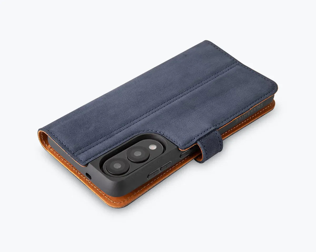 Snakehive Vintage Wallet Samsung Galaxy S25 Edge - Vintage Leather Wallet Phone Case Vintage Leather Wallet Case for Samsung Galaxy S25 Edge