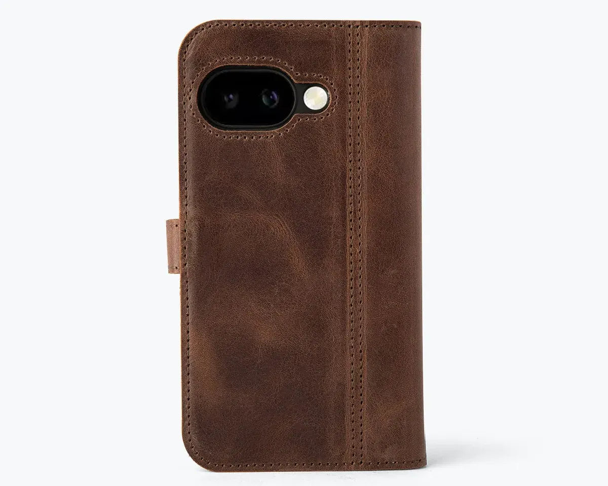 Snakehive Vintage Wallet Google Pixel 9A - Vintage Leather Wallet Phone Case Vintage Leather Wallet Case for Google Pixel 9A