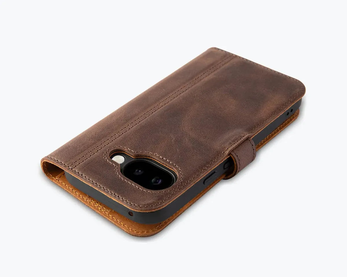 Snakehive Vintage Wallet Google Pixel 9A - Vintage Leather Wallet Phone Case Vintage Leather Wallet Case for Google Pixel 9A