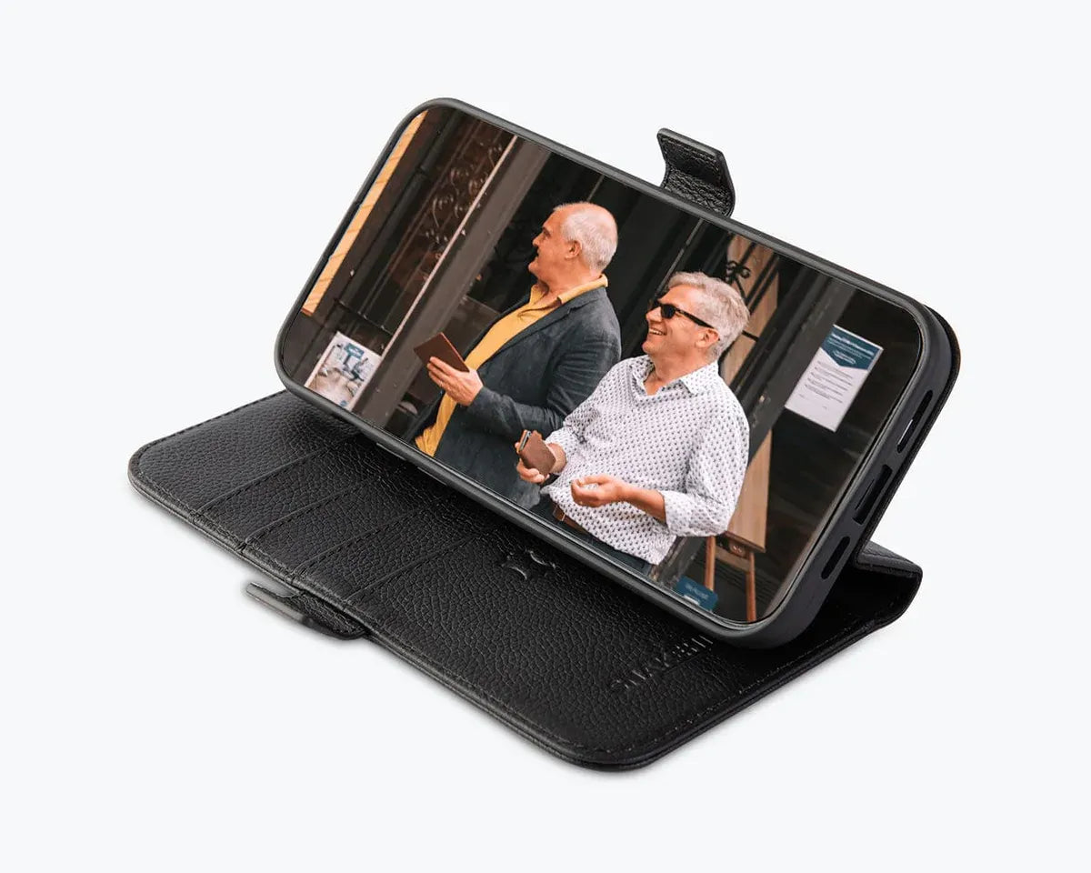Snakehive UK Metro Wallet Apple iPhone 15 Plus - Metro Leather Wallet Phone Case Metro Leather Wallet Phone Case for iPhone 15 Plus