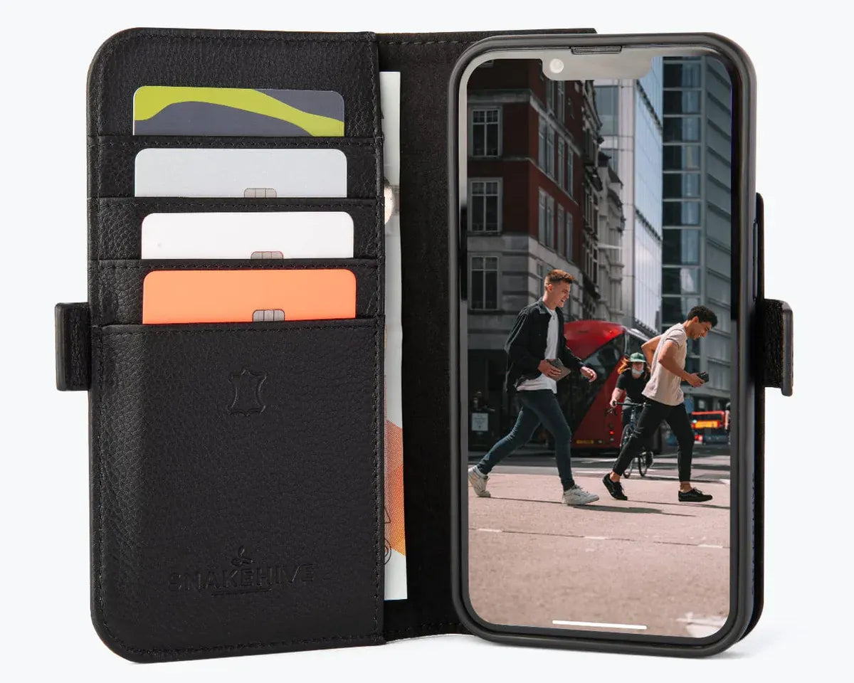 Snakehive Metro Wallet Apple iPhone 13 - Metro Leather Wallet Phone Case Metro Leather Wallet Phone Case for iPhone 13