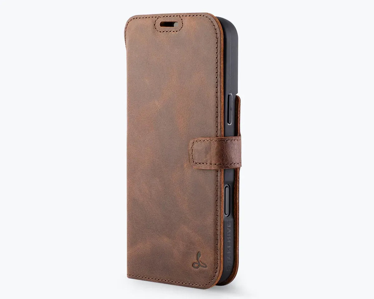 Snakehive Vintage Wallet Apple iPhone 17 Pro Max - Vintage Leather Wallet Phone Case Vintage Leather Wallet Case for Apple iPhone 17 Pro Max