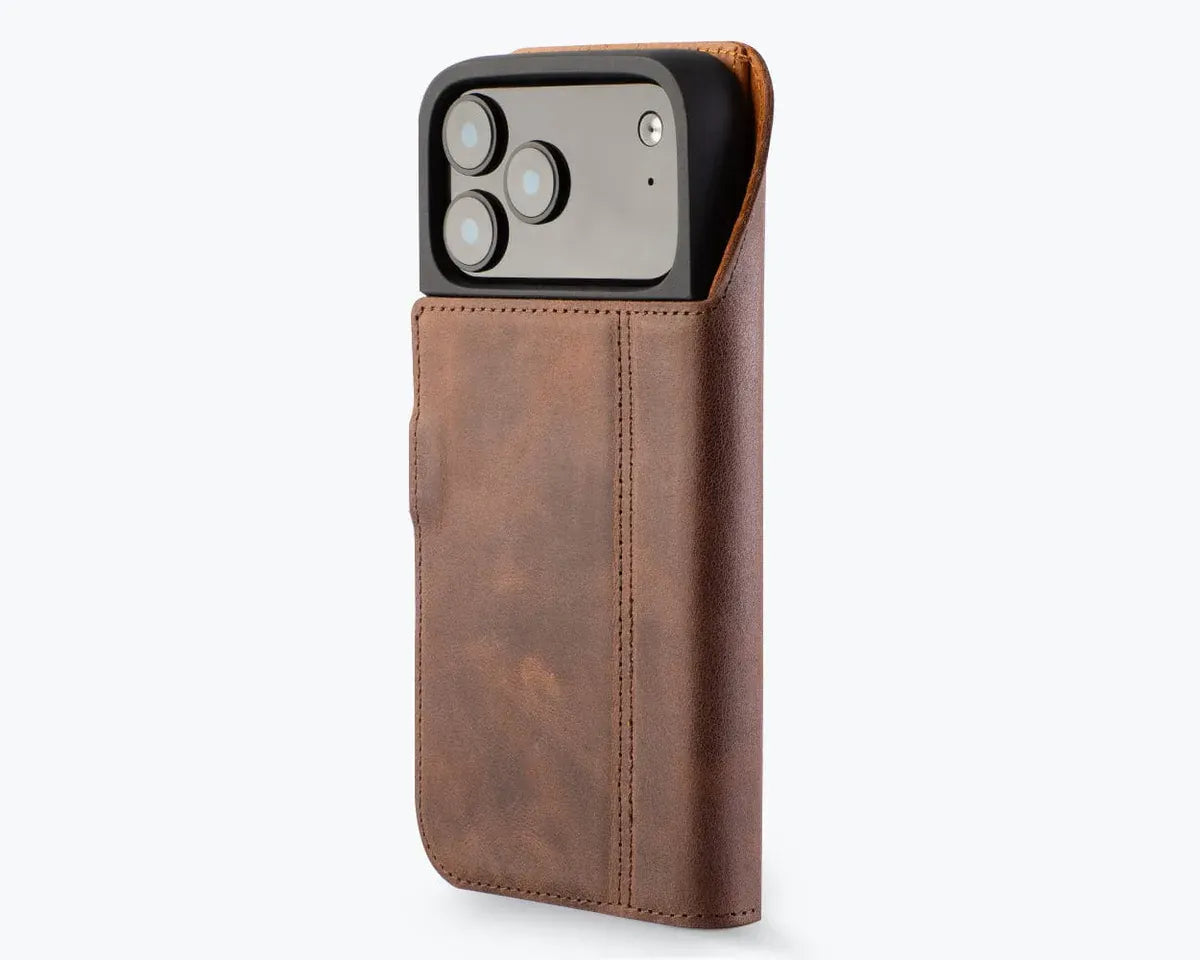 Snakehive Vintage Wallet Apple iPhone 17 Pro Max - Vintage Leather Wallet Phone Case Vintage Leather Wallet Case for Apple iPhone 17 Pro Max