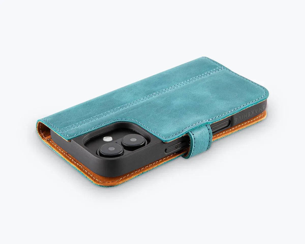 Snakehive Vintage Wallet Apple iPhone 16 - Vintage Leather Wallet Phone Case Vintage Leather Wallet Case for Apple iPhone 16