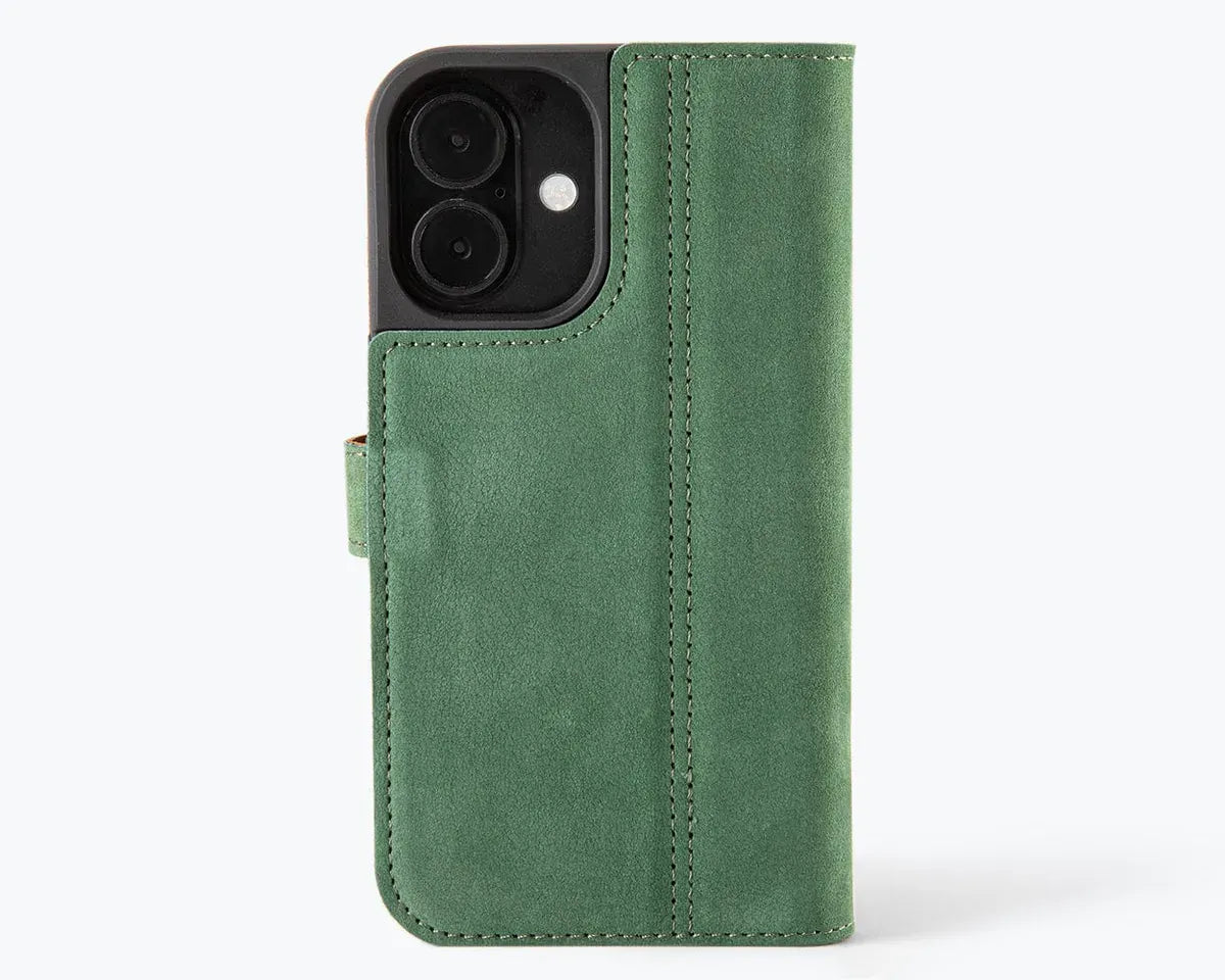 Snakehive Vintage Wallet Apple iPhone 16 - Vintage Leather Wallet Phone Case Vintage Leather Wallet Case for Apple iPhone 16