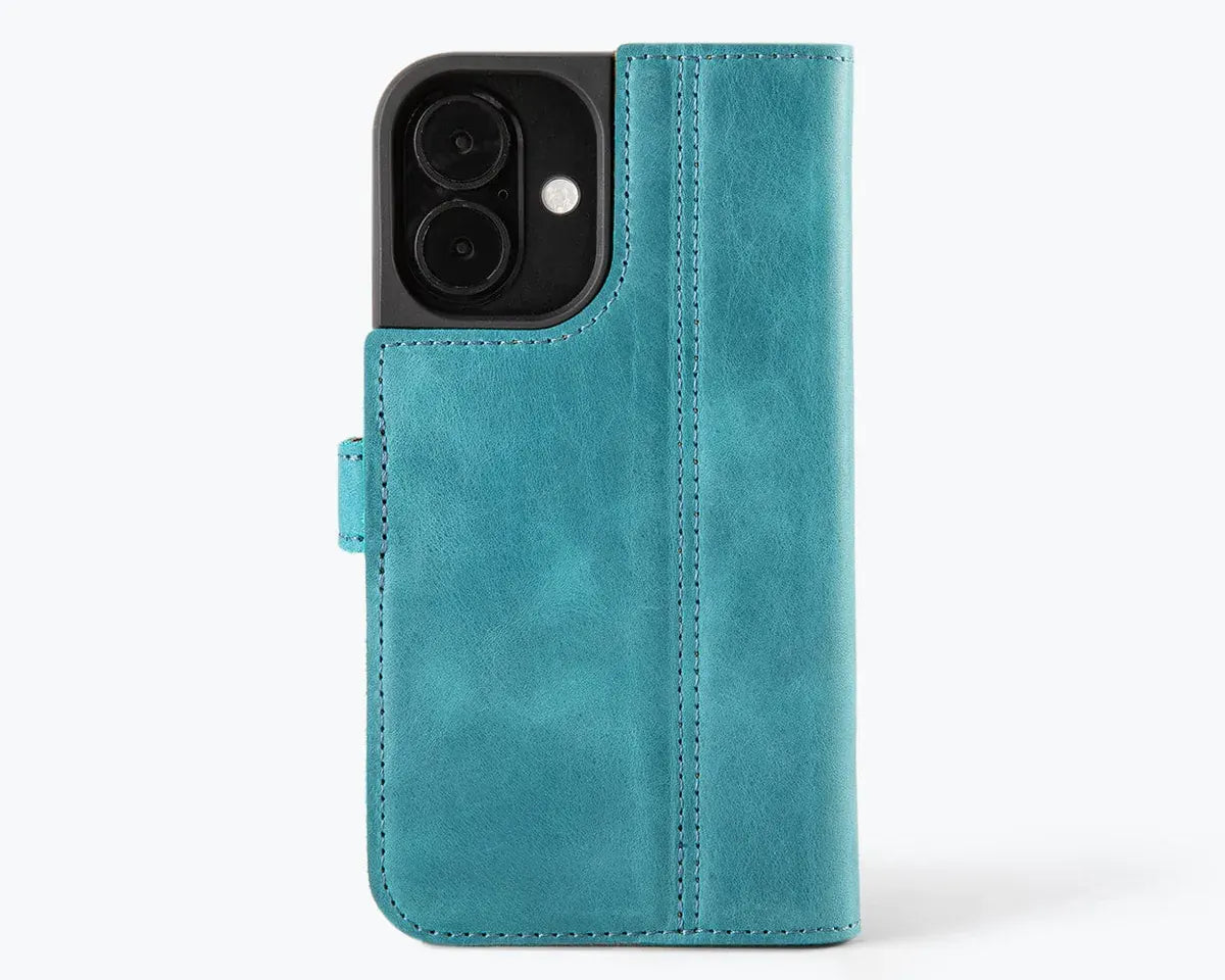 Snakehive Vintage Wallet Apple iPhone 16 - Vintage Leather Wallet Phone Case Vintage Leather Wallet Case for Apple iPhone 16