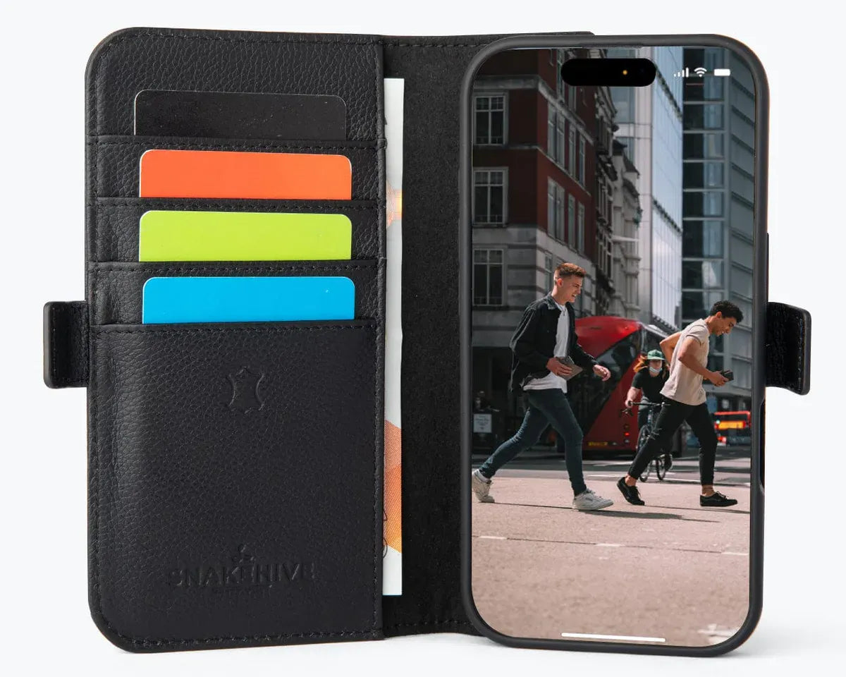 Snakehive Metro Wallet Apple iPhone 17 - Metro Leather Wallet Phone Case Metro Leather Wallet Phone Case for iPhone 17