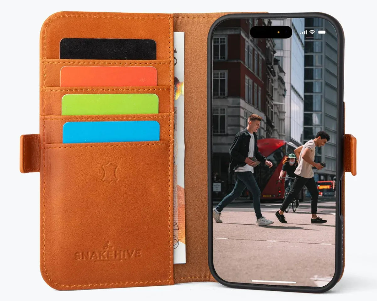 Snakehive Metro Wallet Apple iPhone 17 - Metro Leather Wallet Phone Case Metro Leather Wallet Phone Case for iPhone 17
