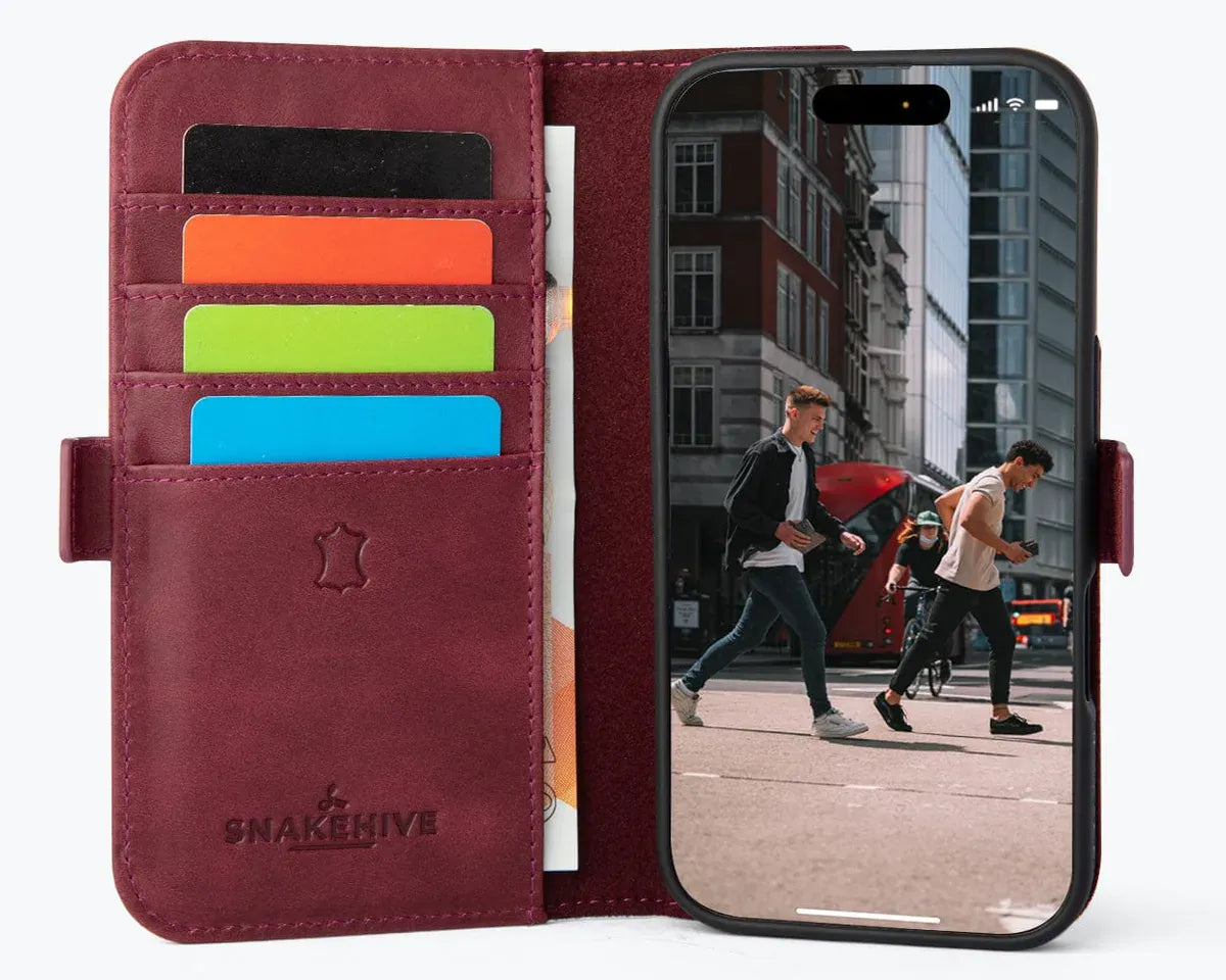 Snakehive Metro Wallet Apple iPhone 17 - Metro Leather Wallet Phone Case Metro Leather Wallet Phone Case for iPhone 17
