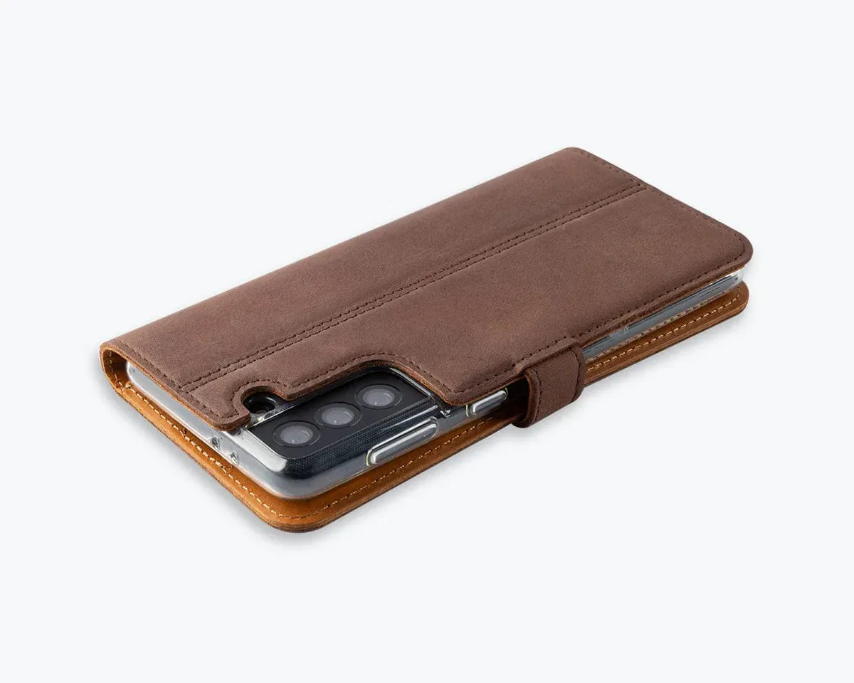 Snakehive UK Vintage Wallet Samsung Galaxy S21 Plus - Vintage Leather Wallet Phone Case Vintage Leather Wallet Case for Samsung Galaxy S21 Plus