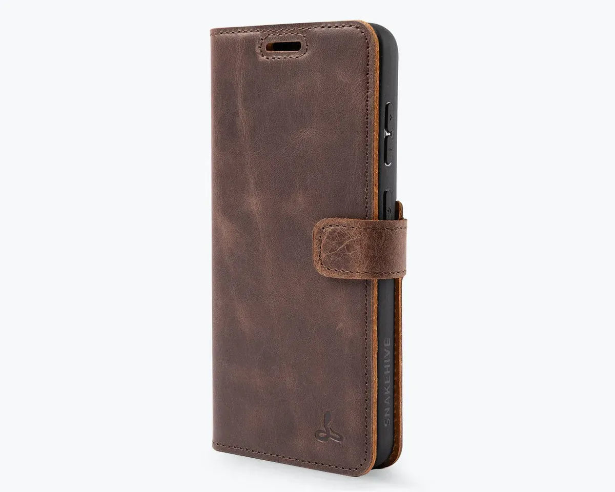 Snakehive Vintage Wallet Samsung Galaxy S26 - Vintage Leather Wallet Phone Case Vintage Leather Wallet Case for Samsung Galaxy S26