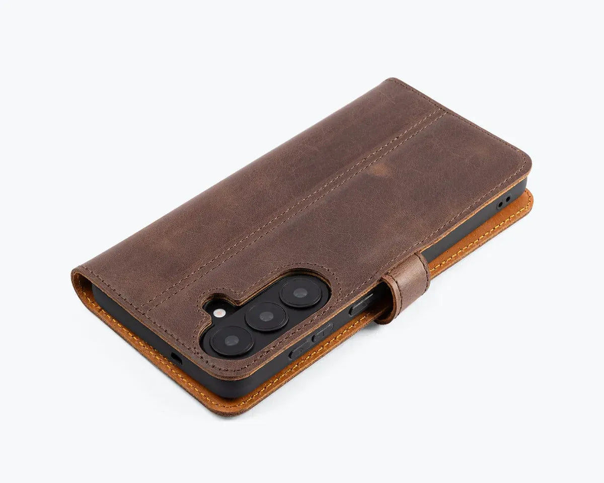 Snakehive Vintage Wallet Samsung Galaxy S26 Plus - Vintage Leather Wallet Phone Case Vintage Leather Wallet Case for Samsung Galaxy S26 Plus