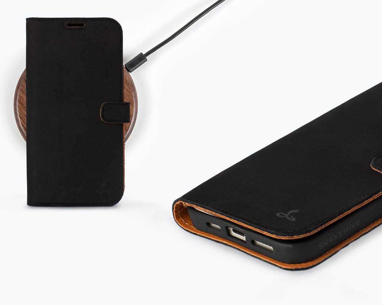 Iphone 15 Plus Leather Wallet Case - Snakehive UK