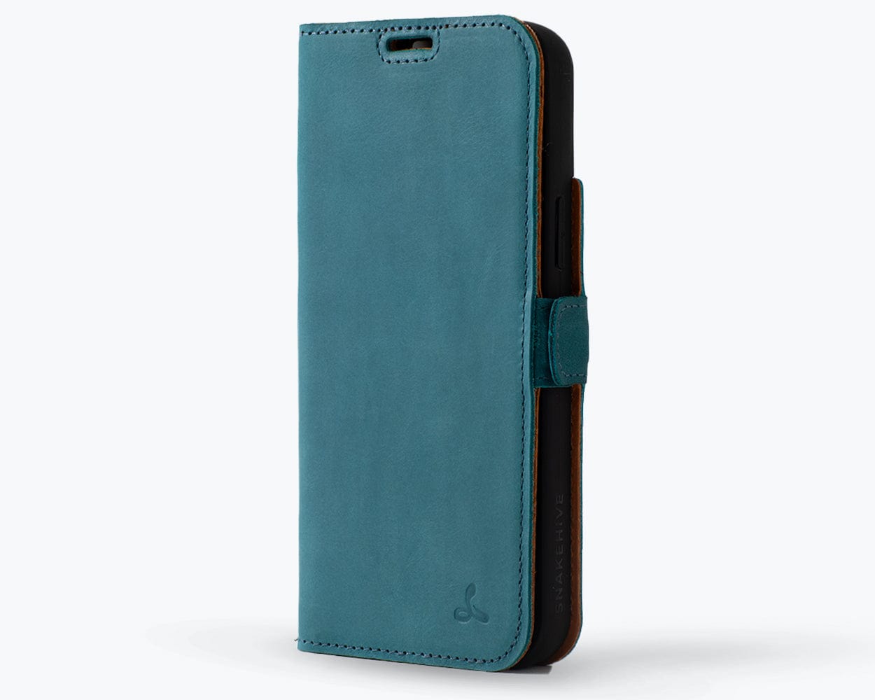 Apple Iphone 15 Plus Vintage Leather Wallet Slim Clasp - Snakehive UK