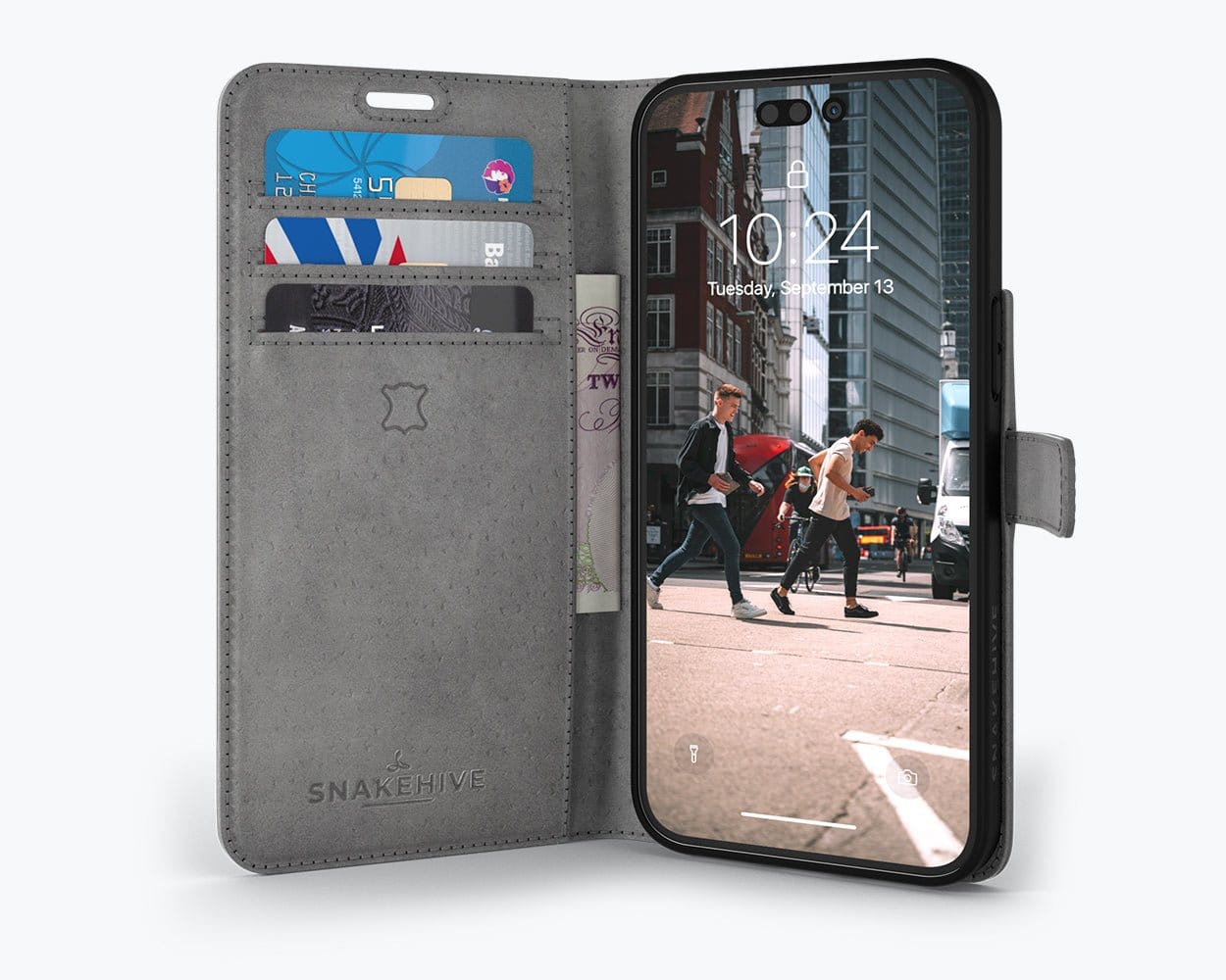 Iphone 15 Pro Max Leather Wallet Case - Snakehive UK