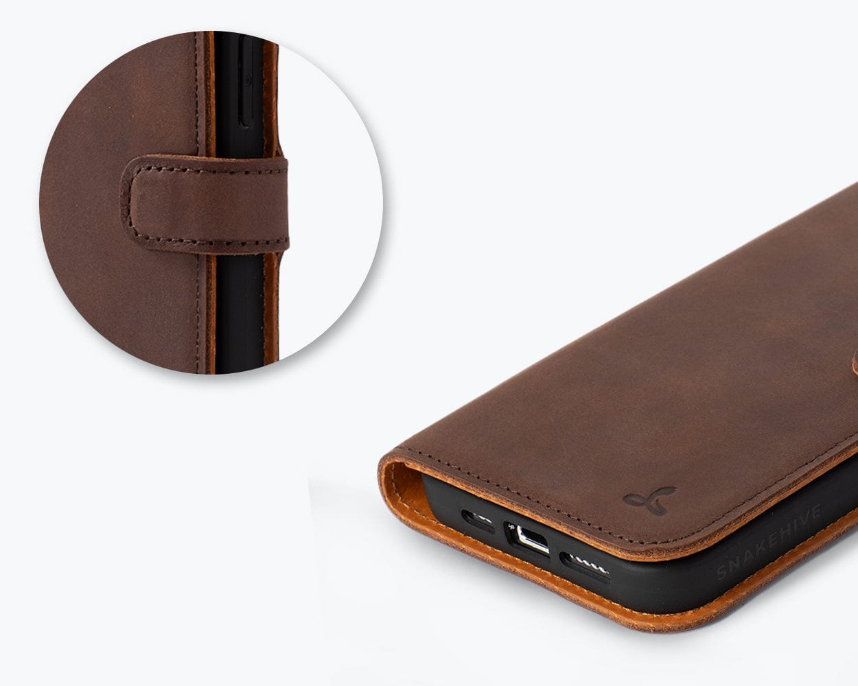 Iphone 15 Pro Max Leather Wallet Case - Snakehive UK