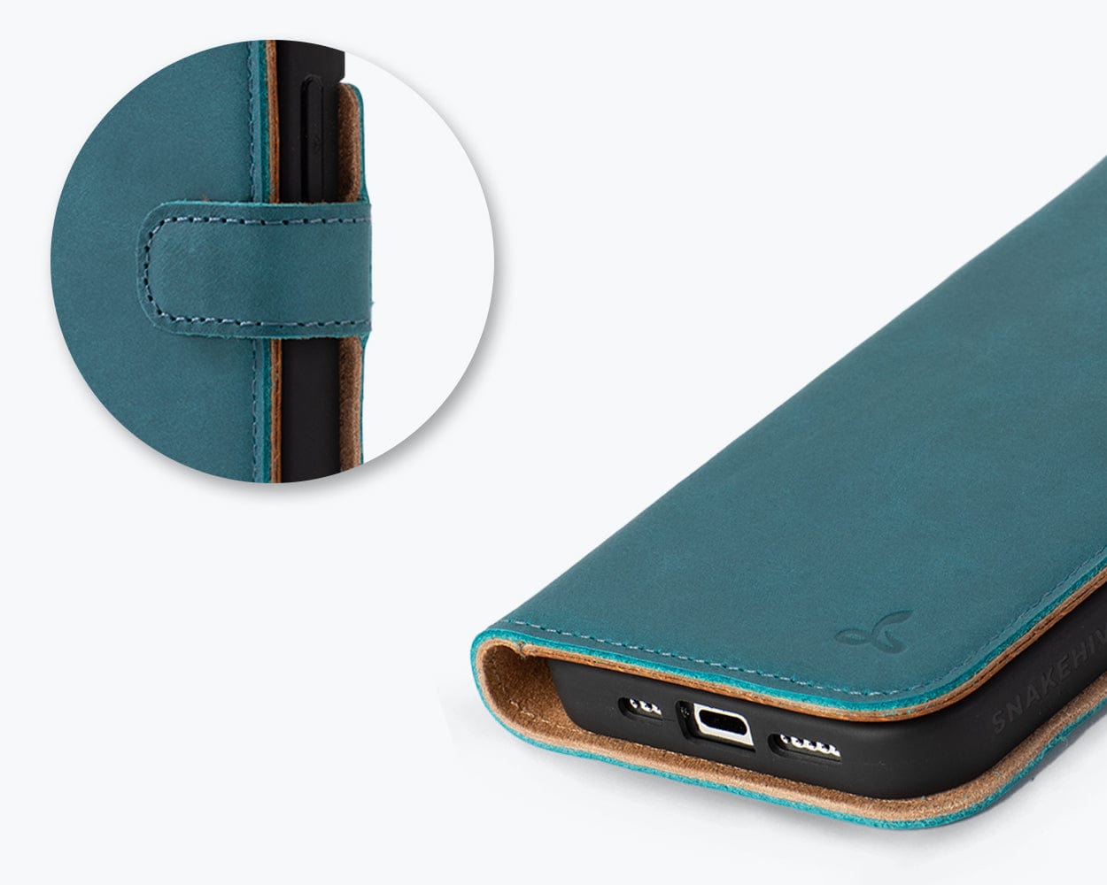 Iphone 15 Pro Leather Wallet Case - Snakehive UK