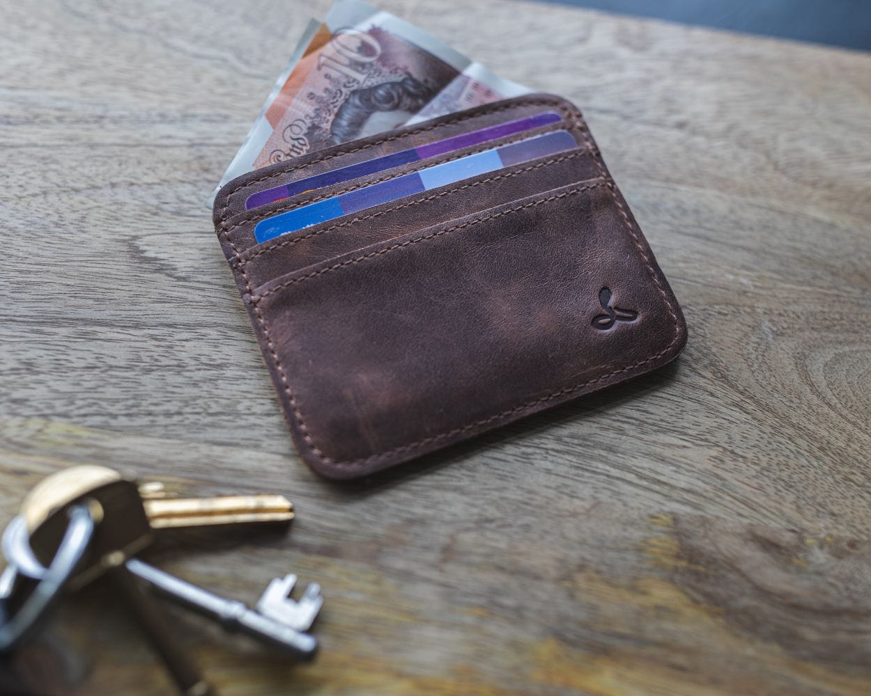 Vintage Leather Cardholder - Snakehive UK