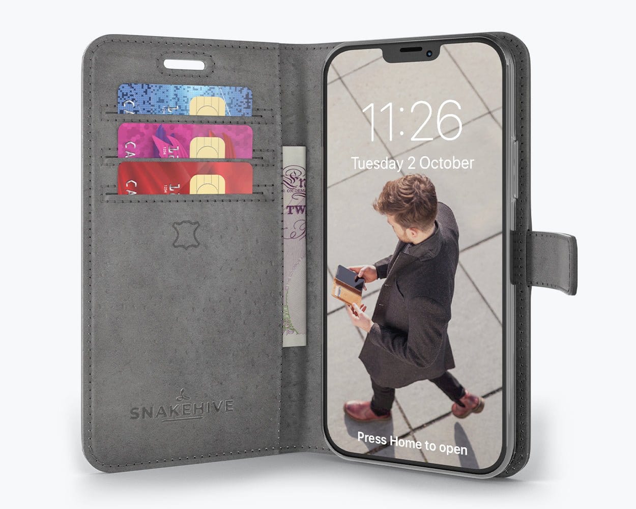 Apple iPhone 12 - Vintage Leather Wallet (Almost Perfect) Teal Apple iPhone 12 - Snakehive UK