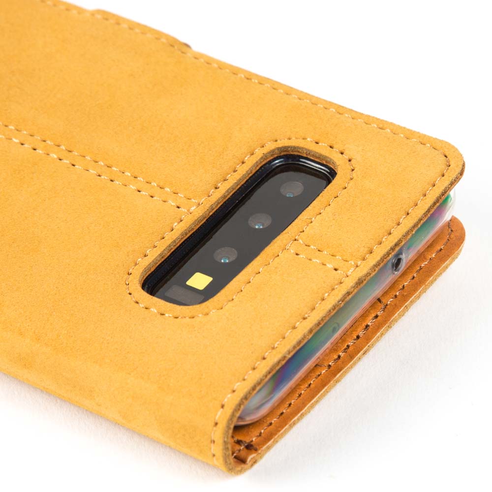 Samsung Galaxy S10 Plus - Vintage Leather Wallet (Almost Perfect) Honey Gold Samsung Galaxy S10 Plus - Snakehive UK