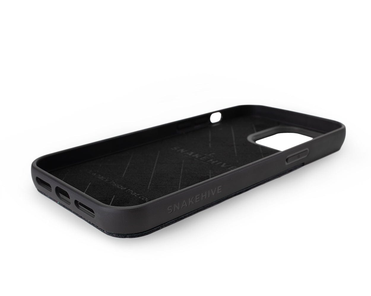 Vintage Leather Back Case - Apple iPhone 14 Pro Black Apple iPhone 14 Pro - Snakehive UK