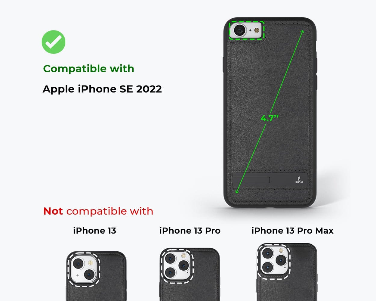 Apple iPhone SE 2022 / 2020 / 8 / 7 - Metro Leather Case Pebble Grey - Snakehive UK