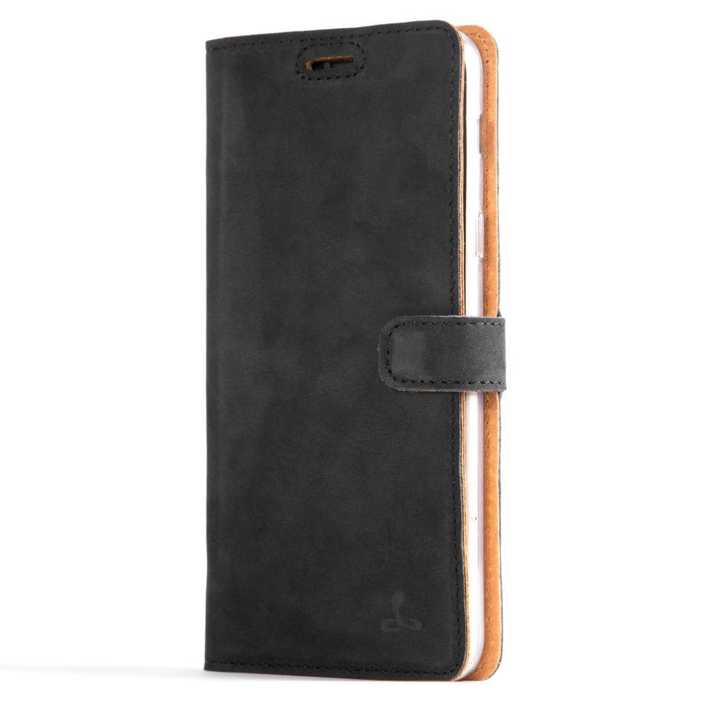 Vintage Leather Wallet - Samsung Galaxy A6 Plus (2018) Black Samsung Galaxy A6 Plus (2018) - Snakehive UK