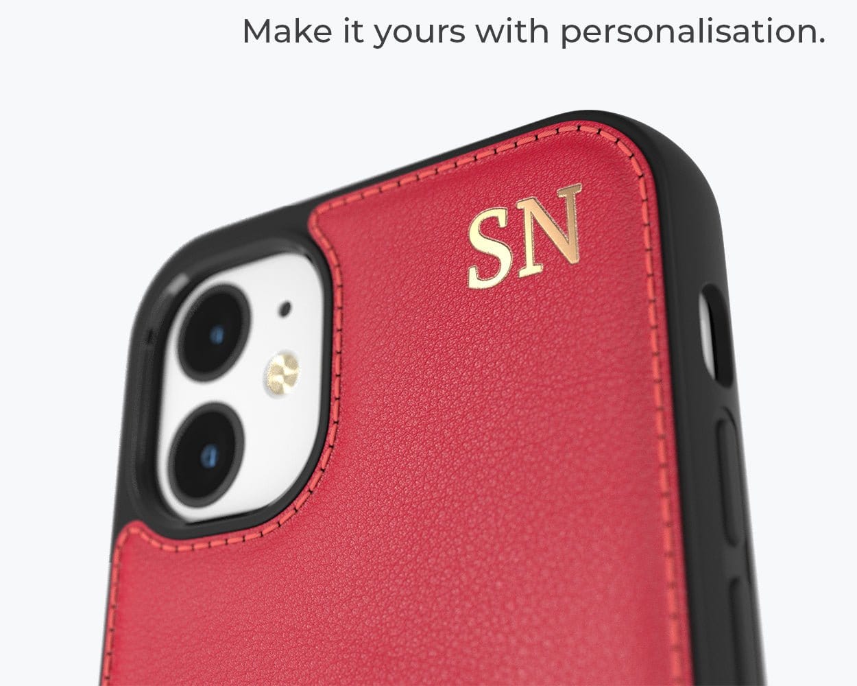 Apple iPhone 12 - Metro Leather Case Pebble Grey Apple iPhone 12 - Snakehive UK