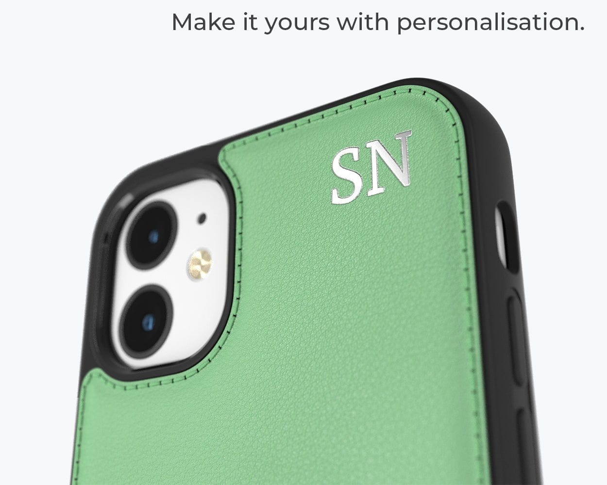 Apple iPhone 12 - Metro Leather Case Pebble Grey Apple iPhone 12 - Snakehive UK